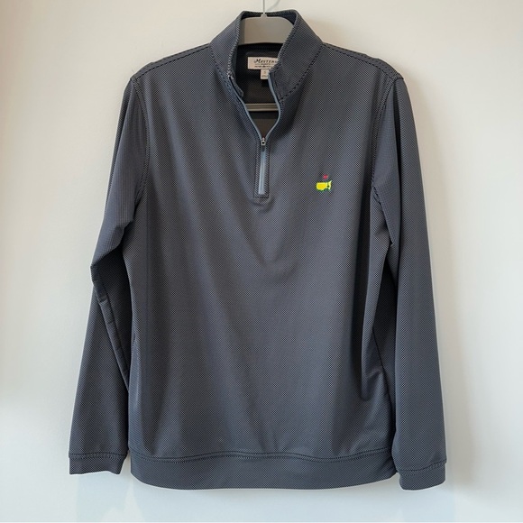 Peter Millar Other - Peter Millar Masters Quarter Zip Jacket Black Gray Augusta Golf Long Sleeve Mens